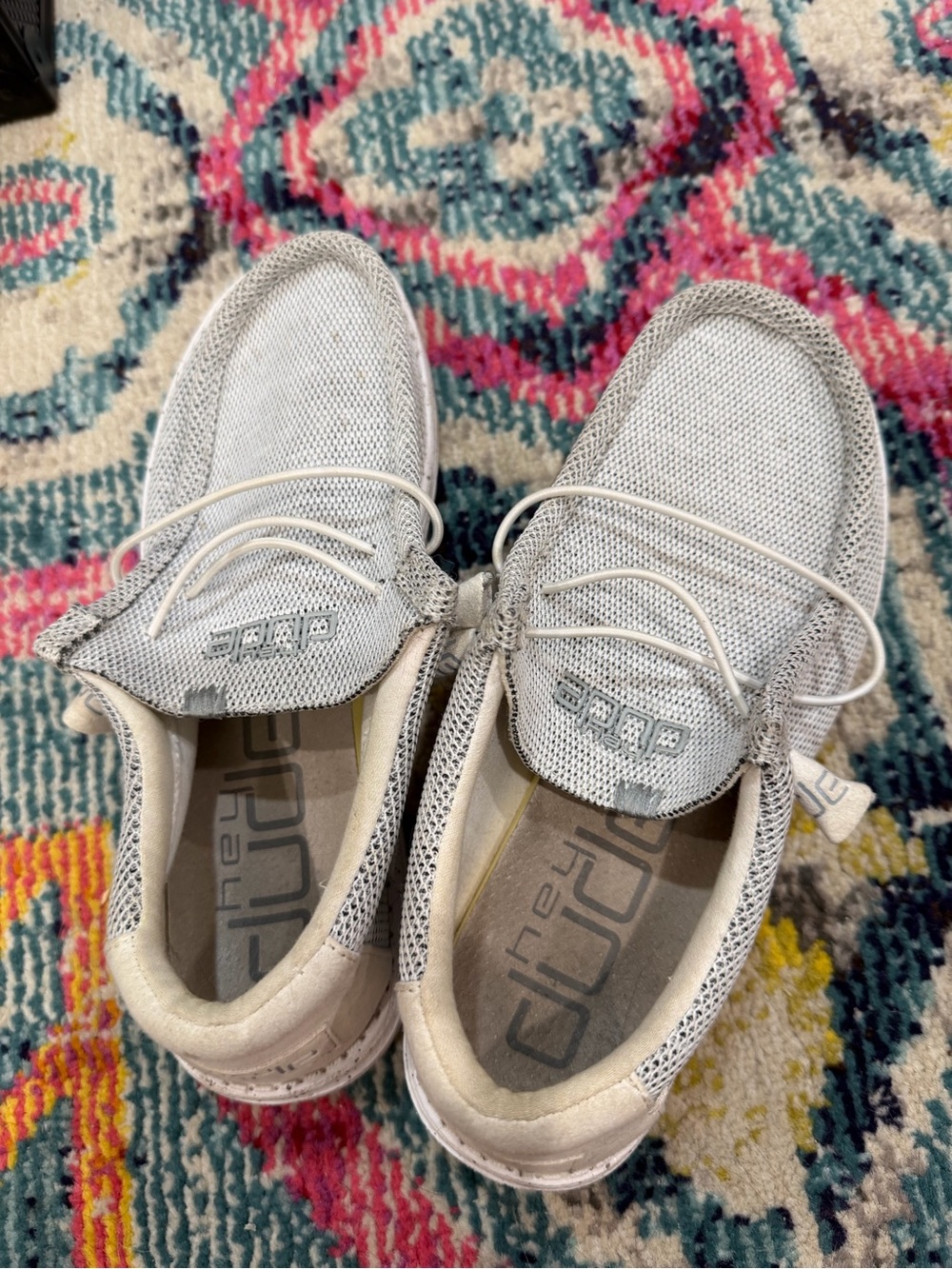 Men’s Wally Sox Hey Dude Slip-Ons in Stone White